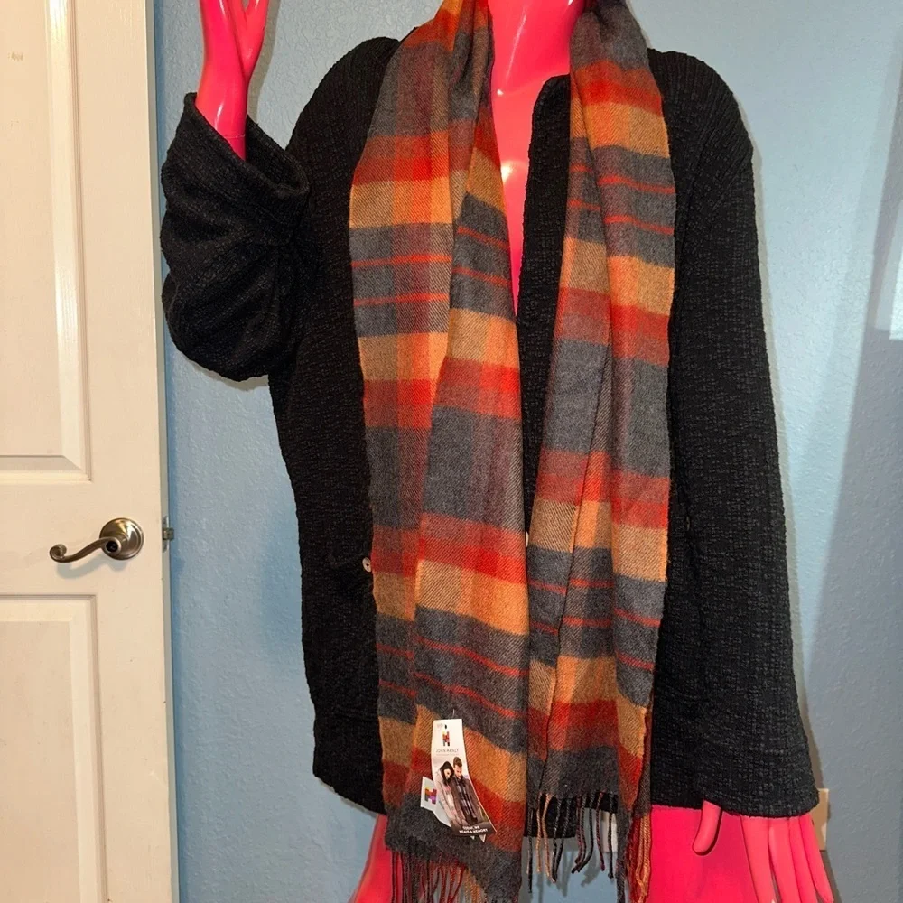 JOHN HANLY 100% Extra Fine Merino Wool Scarf
